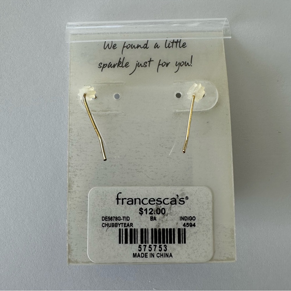 Francesca's Collections Indigo Teardrop Boho Earrings - Picture 3 of 4